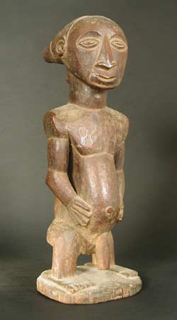 African Art / Hemba Wooden Ancestor Sculpture, 20th Century CE