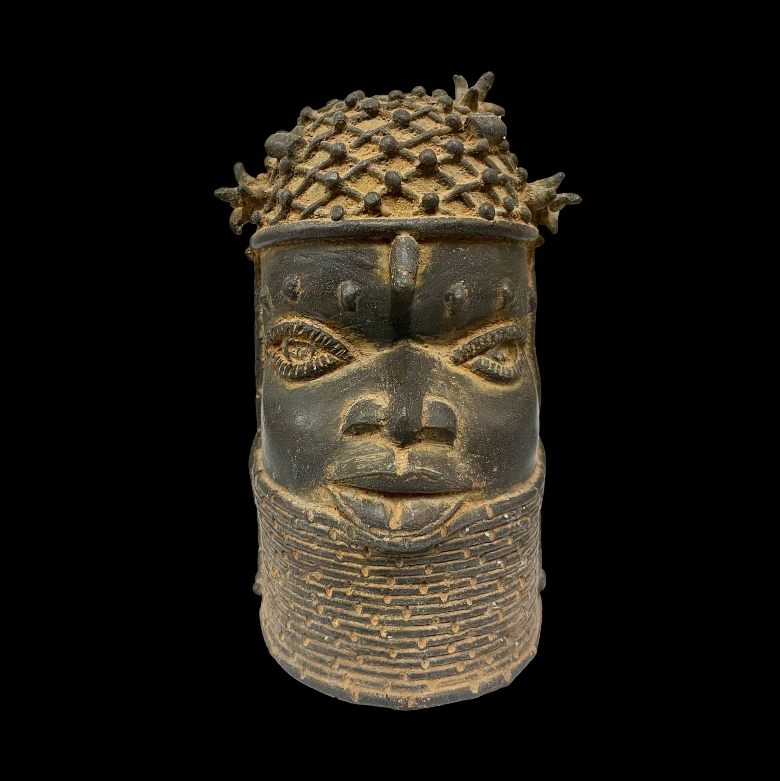Benin Brass Head of an Oba, 1700 CE - 1897 CE
