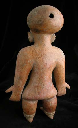 Jama Coaque Terracotta Sculpture of a Standing Woman, 200 BCE - 600 CE