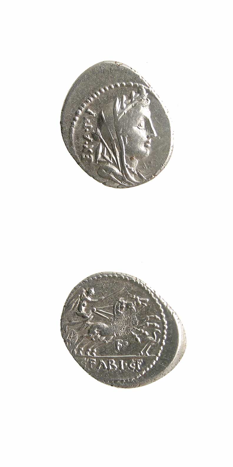 Roman Republican Silver Denarius, C. Fabius Cf. Hardianus, 102 BCE