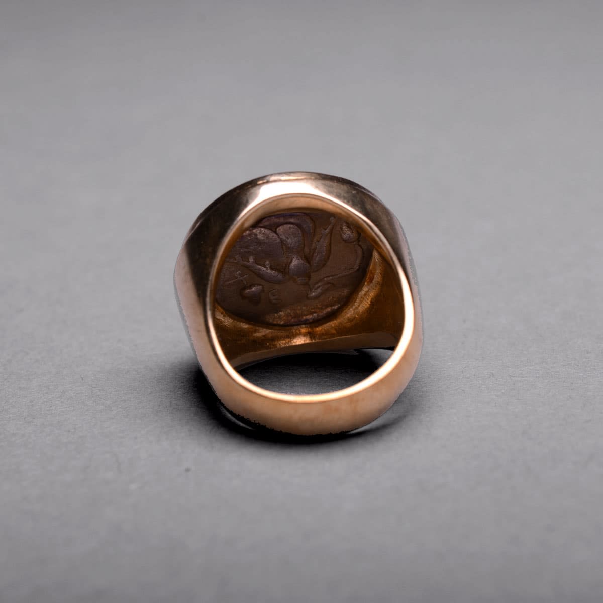 Gold Ring Featuring a Silver Didrachm from the Island of Rhodes, 3 Century BCE