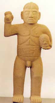 Basalt Statue of a Warrior, 500 CE - 1000 CE