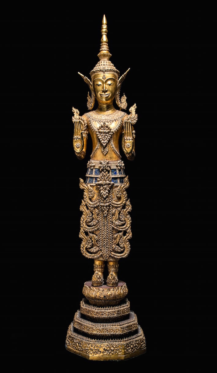Rattanakosin Standing Buddha in Full Regalia, 18th Century CE - 19th Century CE