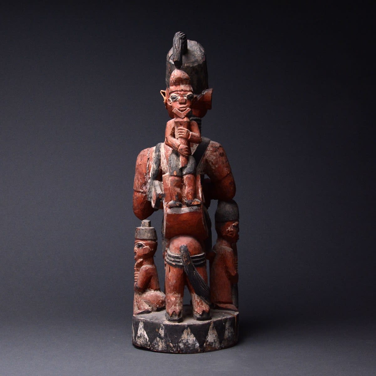 Yoruba Wooden Polychrome Sculpture, 20th Century CE