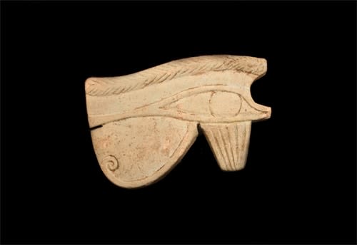Egyptian Art/Faience Sacred Eye of Horus, 1600 BCE - 1100 BCE