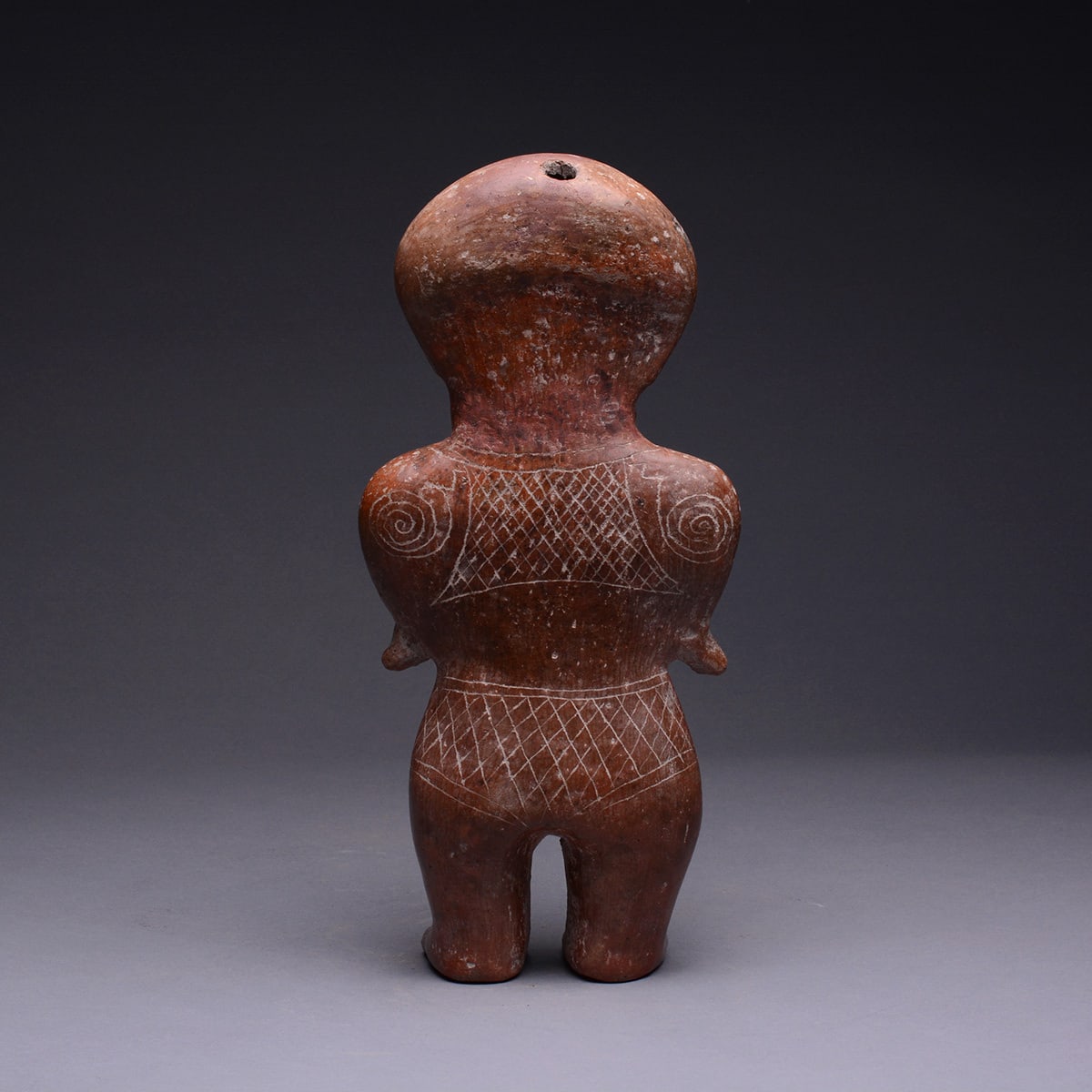 Chorrera Terracotta Sculpture of a Standing Woman, 1100 BCE - 300 CE