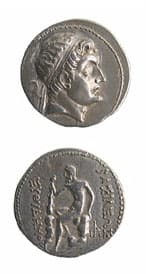Bactrian Silver Tetradrachm of King Euthydemos I, 230 BCE - 200 CE