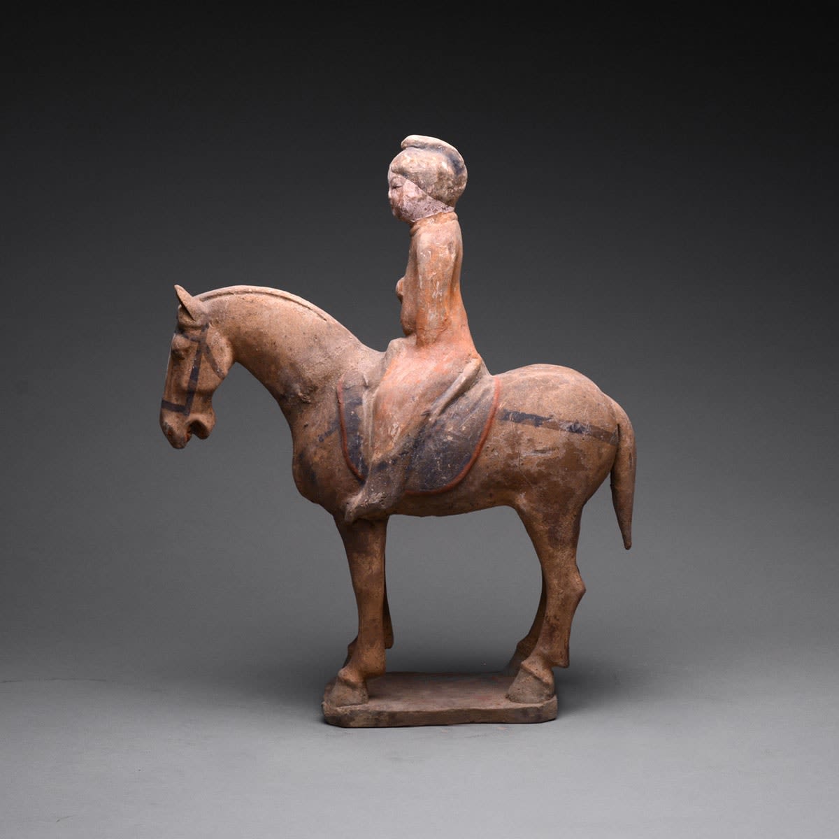 Tang Polychrome Horse and Female Rider, 618 CE - 906 CE