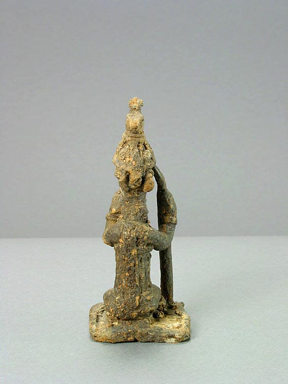 Yoruba Metal Alloy Ogboni Sculpture of a Man, 1200 CE - 1600 CE