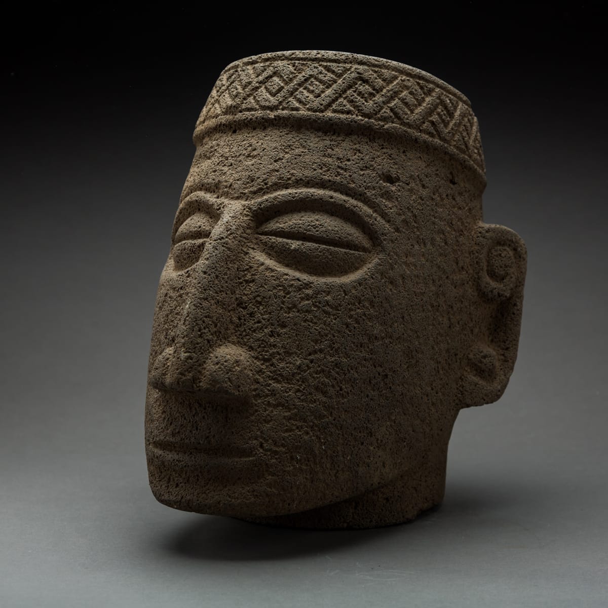 Basalt Trophy Head, 100 CE - 500 CE
