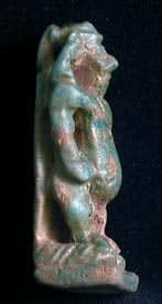 New Kingdom Faience Amulet of Ptah-Sokar, 1600 BCE - 600 BCE