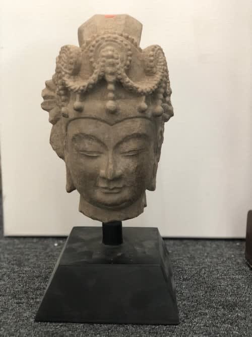 Sui Stone Head of a Bodhisattva, 581 CE - 618 CE