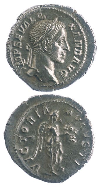 Silver Denarius of Emperor Severus Alexander, 228 CE - 231 CE