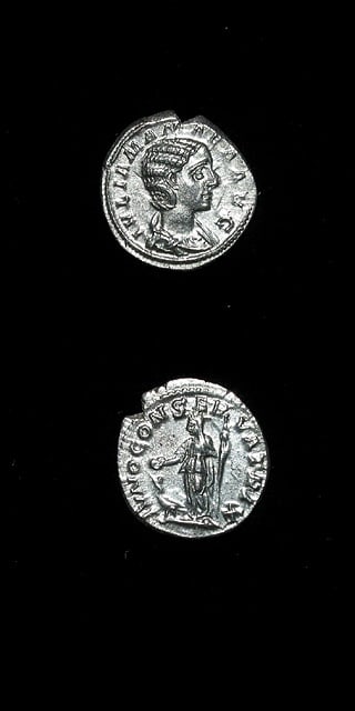 Silver Denarius of Julia Mamaea, 222 CE - 235 CE