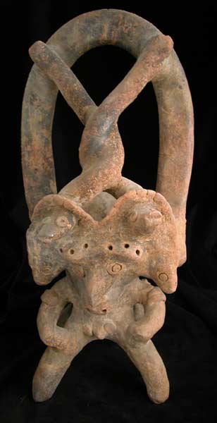 Colima Janiform Incensario, 100 BCE - 250 CE