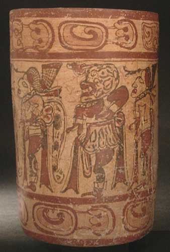 Mayan Cylindrical Vessel, 500 CE - 900 CE