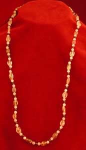 Rose Quartz, Garnet, Tourmaline Bead Necklace