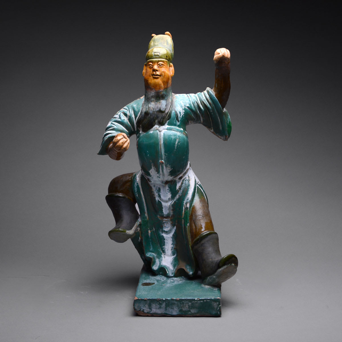 Ming Glazed Terracotta Tile From a Temple Roof, 1368 CE - 1644 CE