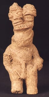Bicephalous Komaland Terracotta Sculpture, 13th Century CE - 18th Century CE