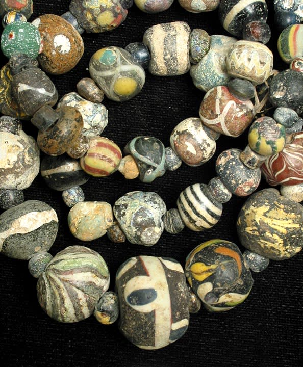 Antique Glass Bead Necklace, 600 BCE - 600 CE
