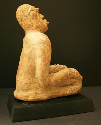 Djenne Sculpture of a Kneeling Man, 1200 CE - 1450 CE