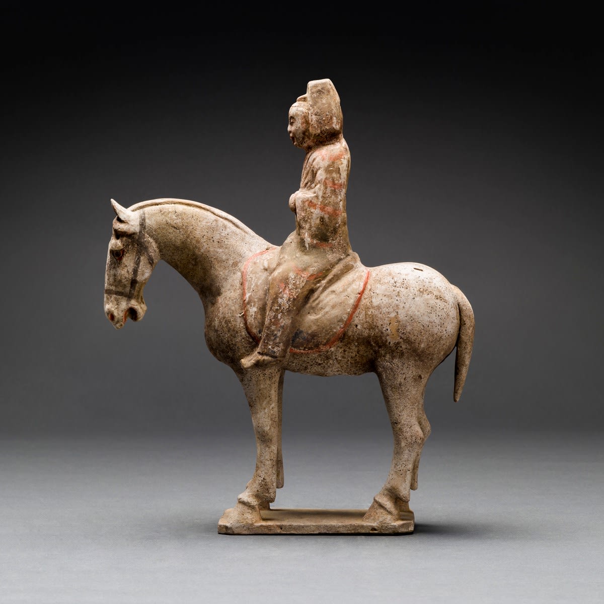 Tang Polychrome Horse and Female Rider, 618 CE - 906 CE