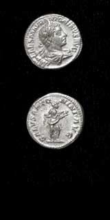 Silver Denarius of Emperor Elagabalus, 218 CE
