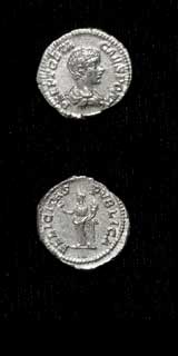 Silver Denarius of Geta Struck While Caesar, 199 CE - 202 CE