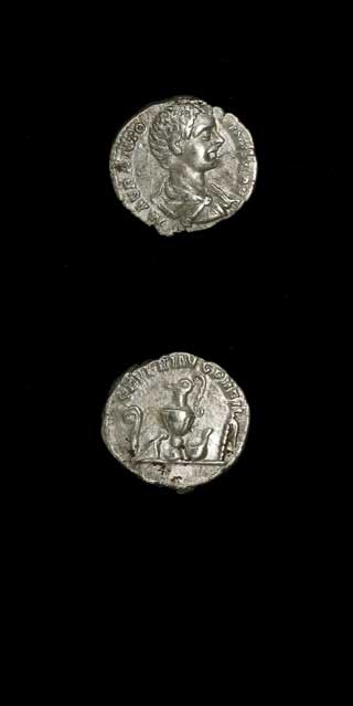 Silver Denarius of Caracalla Struck While Caesar, 196 CE - 198 CE