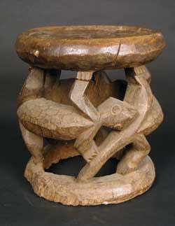 Bamileke Wooden Stool, 20th Century CE