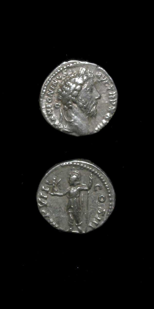 Silver Denarius of Emperor Marcus Aurelius, 161 CE - 180 CE
