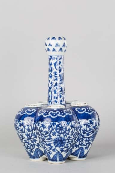 Blue and White Porcelain Tulip Vase, 17th century CE