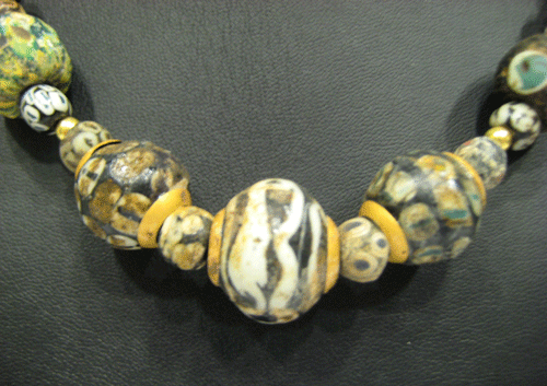 Ancient Glass Beaded Necklace, 600 BCE - 900 CE