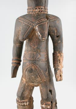 Bassa Wooden Sculpture of a Woman, 20th Century CE