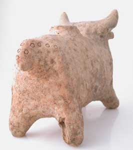 Bronze Age Terracotta Sculpture of a Bull, 2500 BCE - 1500 BCE