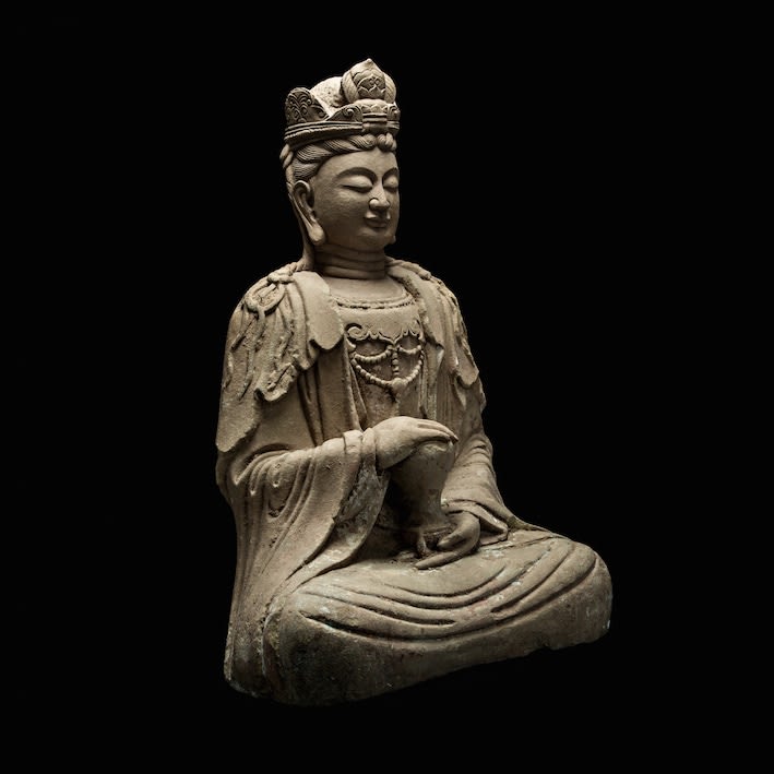 Ming Dynasty Seated Sculpture of Maitreya, 1368 CE - 1644 CE