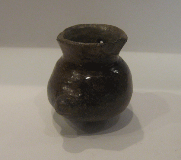 Miniature Mayan Burnished Terracotta Vessel, 500 CE - 900 CE