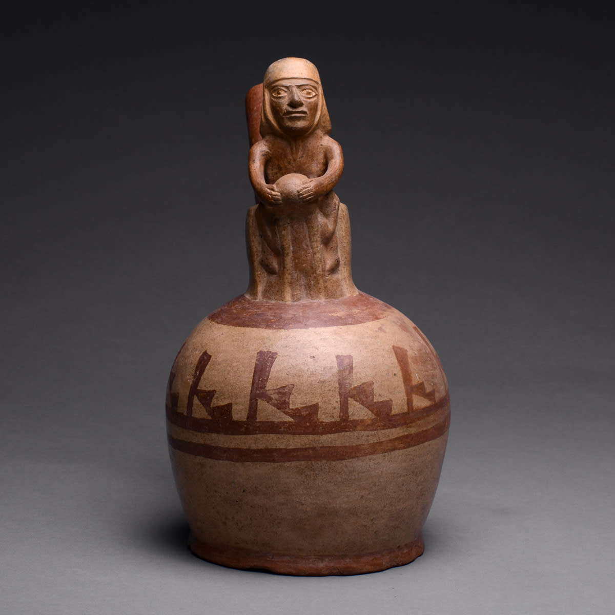 Moche Stirrup Vessel Depicting an Erotic Scene, 200 CE - 600 CE