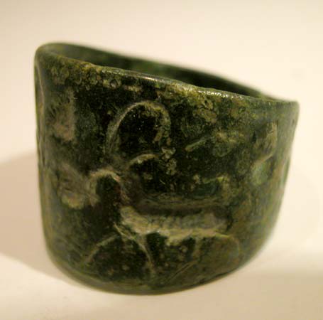 Luristan Seal Ring Depicting Two Gazelles Flanking a Tree, 900 BCE - 600 CE