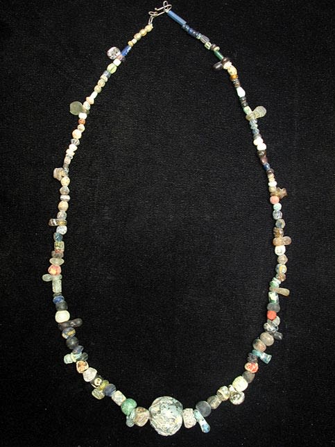 Antique Glass Bead Necklace, 100 CE - 600 CE