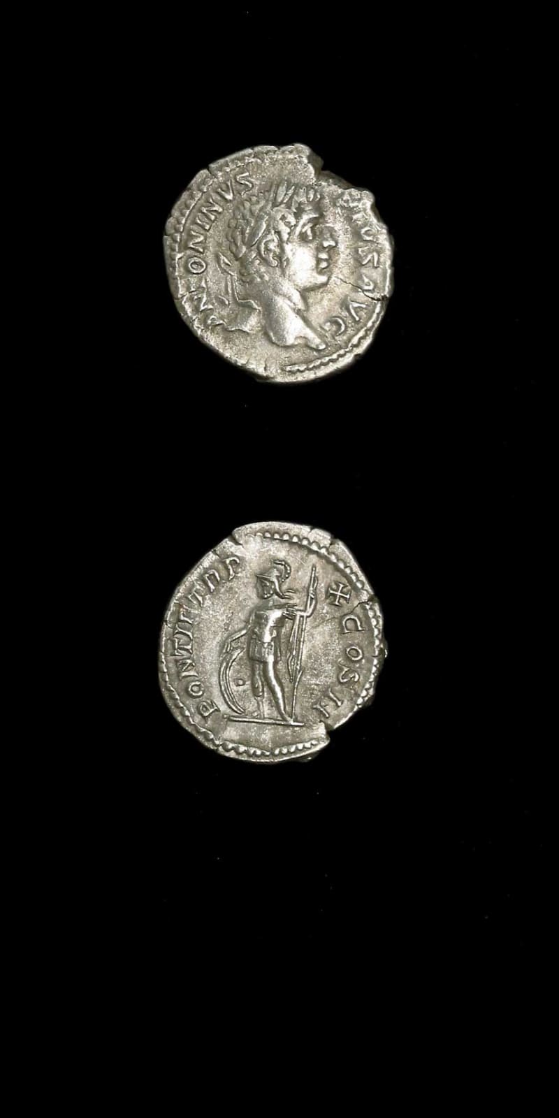 Silver Denarius of Emperor Caracalla, 200 CE - 210 CE