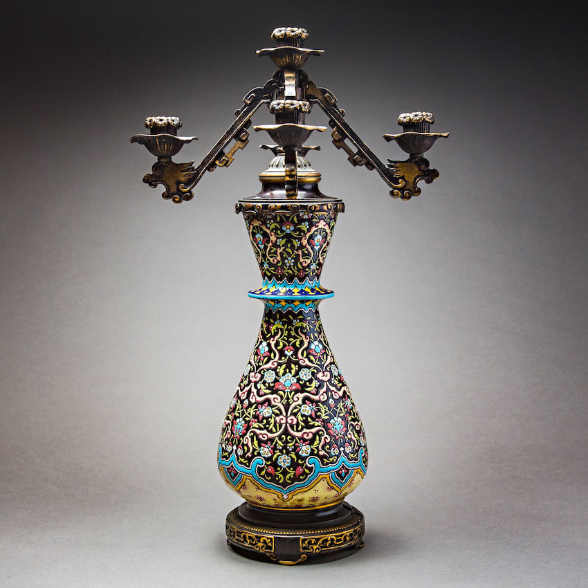 Pair of Hispano-Moorish candelabra (2)