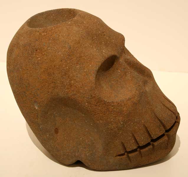 Basalt Sculpture of a Skull, 500 CE - 1000 CE