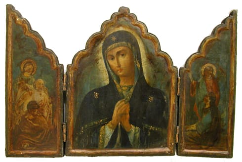 Triptych Featuring the Virgin, 19th Century CE