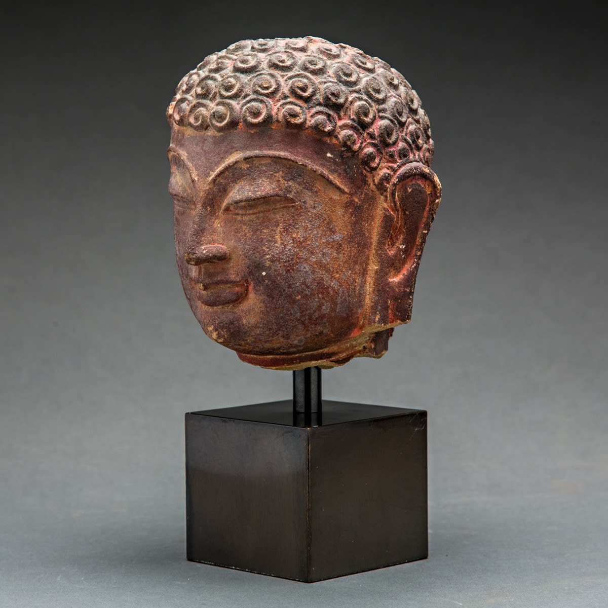 Stone Buddha Head, 900 CE - 1300 CE
