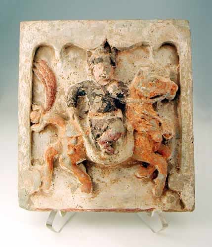 Architectural Tile Featuring a Polo Player, 960 CE - 1279 CE
