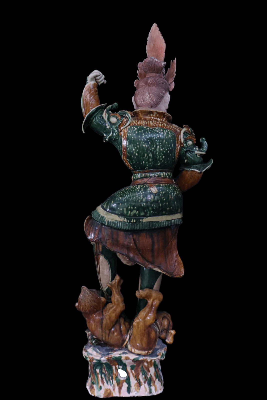 Tang Dynasty Sancai-Glazed Figure of the ‘Guardian of the Burial Chamber’ (Tang-k’uang), AD 618 - AD 907