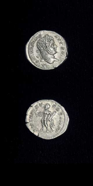 Silver Denarius of Emperor Caracalla, 210 CE - 213 CE
