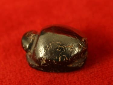 New Kingdom Hematite Scarab, 1600 BCE - 1100 BCE