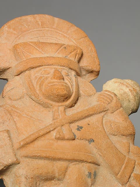 Moche Molded Whistle Depicting a Standing Noble, 500 CE - 700 CE